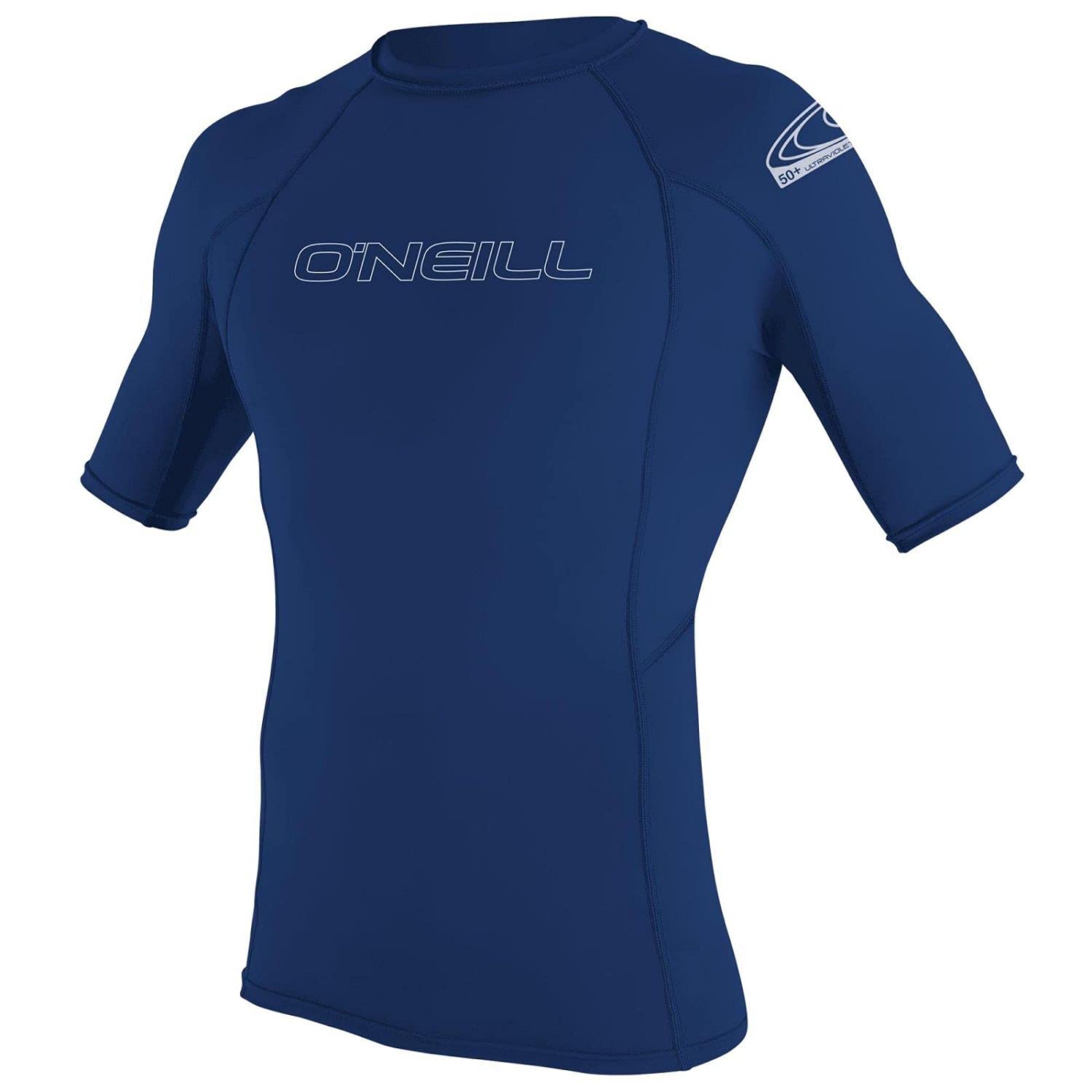 Oneill Wetsuits Men's Basic Skins Short Sleeve Rash Guard, NAVY, XS