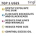 tingl Acne Treatment and Anti-Aging Face Exfoliator with Glycolic Acid, Salicylic Acid, and Lactic Acid. Natural Exfoliant, Face Toner, Pore Minimizer, and Oil Cleanser Pads For Women and Men