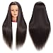 Training Head 26"-28" Mannequin Head Hair Styling Manikin Cosmetology Doll Head Synthetic Fiber Hair Hairdressing Training Model Free Clamp (1813LB0220)