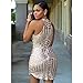 RedLife Women's Sexy Sparkling Sequin Sleeveless Bodycon Stretchy Mini Party Dress