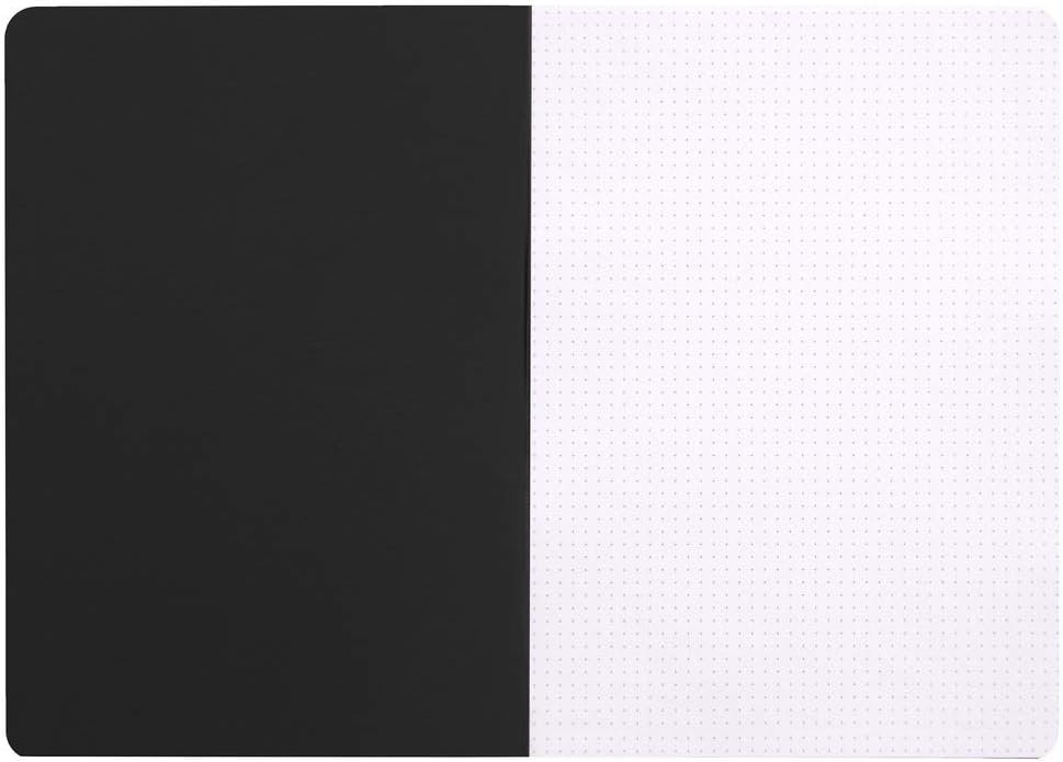 RHODIA 119166C, Black Piqué Notebook, A4, Dot Dot, 96 pages, White Clairefontaine Paper 80 g/m, Soft - Image 3