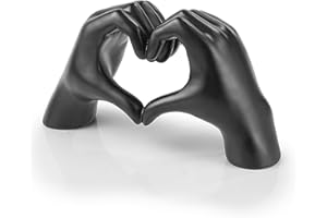 JMTTL Gold Gesture Statue Decoration Home Decor Bedroom Bookshelf Coffee Table Hand Decor Sculpture Love Finger Aesthetic Accents Decorations (Black)