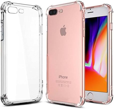 Verson Case for iPhone 8 Plus iPhone 7 Plus Case Clear, [Support Wireless Charging] Ultra Thin Clear Soft TPU, Four Corners Thicken Shockproof, Non-Slip, Protect Cover Cases Clear for iPhone 8/7 Plus