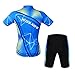 WOSAWE Mens Breathable Cycling Jersey Padded Shorts (Sky Suit, L)