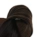 Full Shine 10 Pcs Clip In Human Hair Extensions 120 Gram Remy Hair Clip In Extensions Color 1B Fading to Color 4 Dark Brown 18 Inch Best Clip Hair Extensions