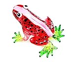 Lampwork COLLECTIBLE MINIATURE HAND BLOWN Art GLASS Red Frog FIGURINE