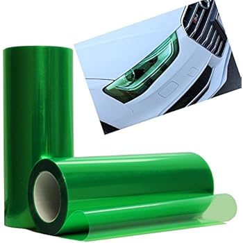 DIYAH 12 X 48 Inches Self Adhesive Headlight, Tail Lights, Fog Lights Tint Vinyl Film (Green)