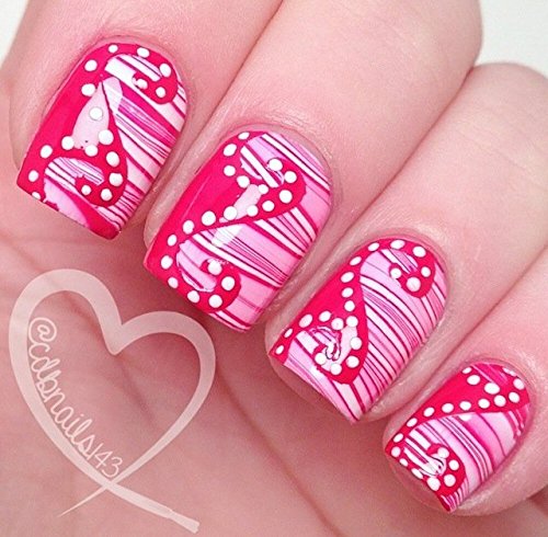 Original Hawaiian Waves Nail Vinyls By Twinkled T - 1 Sheet of 36 Waves