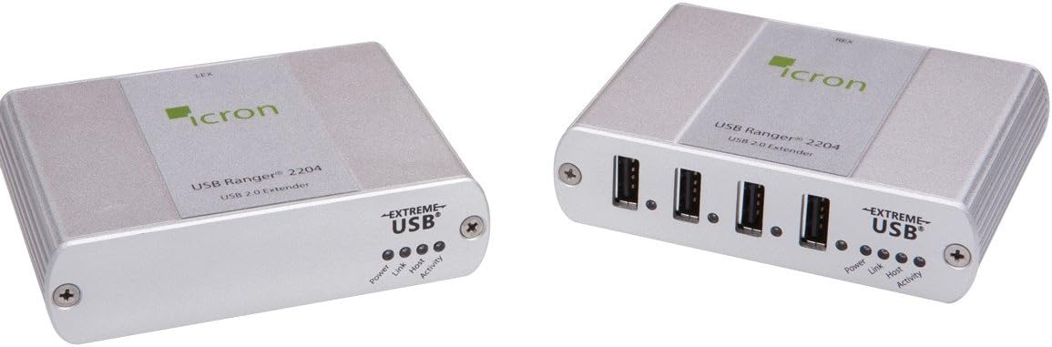 Icron USB 2.0 Ranger 2204-4 Port Cat 5 Extender North America Plug