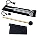 128 Cps Tuning Fork Weight Aluminum Clinical Grade Nerve/Sensory with Silicone Hammer and Cleaning Cloth, Packaged in Soft Storage Bag