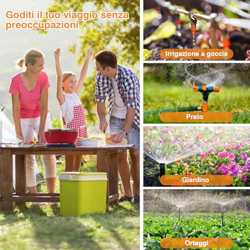 WiFi Irrigation Control Unit with 2 Outlets with 300 m RF, Brass Input, Smart Watering Timer Compatible with APP and Alexa Voice, Rain Delay, Watering Timer for Garden