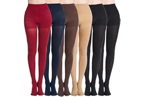 MANZI Women's 2-6 Pairs Opaque Control Top Tights Comfort Stretch 70 Denier Pantyhose