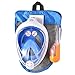 Tribord EasyBreath Full Face, Anti-Fog, Hypoallergenic Silicone Facial Lining, Blue, M/L