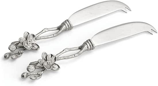 Amazon.com: Michael Aram Orchid Cheese Knife Set, White: Kitchen & Dining