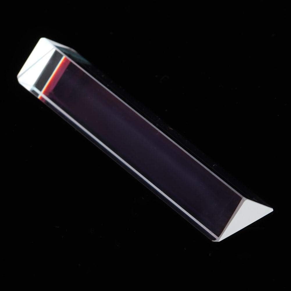 Hilitand Optical Glass Prism K9 Optical Glass Triangle Prism Right Angle Prism for Physics Teaching Tools(15 * 15 * 87) - Image 4