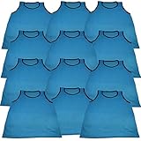 BlueDot Trading Youth Pinnies (12-Pack), Light Blue