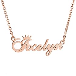 SKQIR Personalized Name Necklace Rose Gold