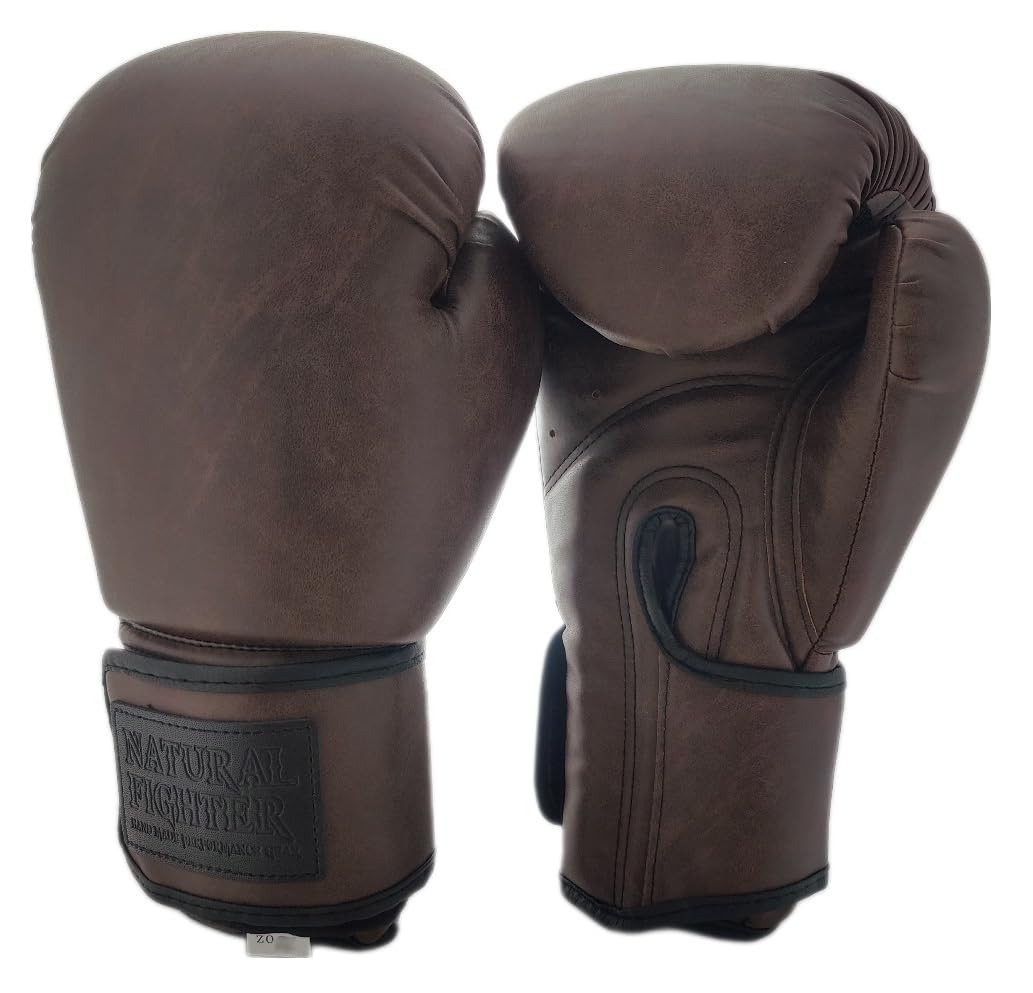 Mmasport Boxing Gloves Vintage Retro Style Classic (10 Oz, Coffee)