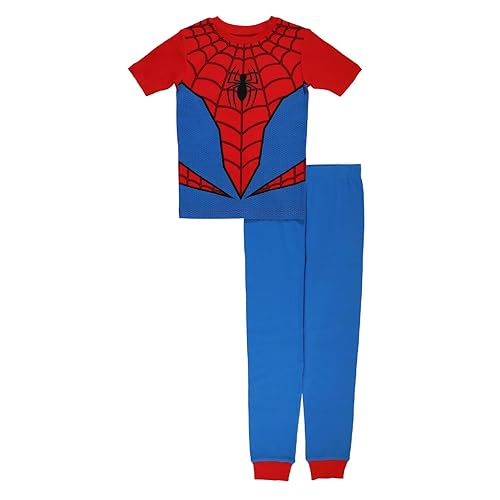 Marvel Boys' Spider-Man 2-Piece Snug-Fit Cotton Pajama Set, SPIDER