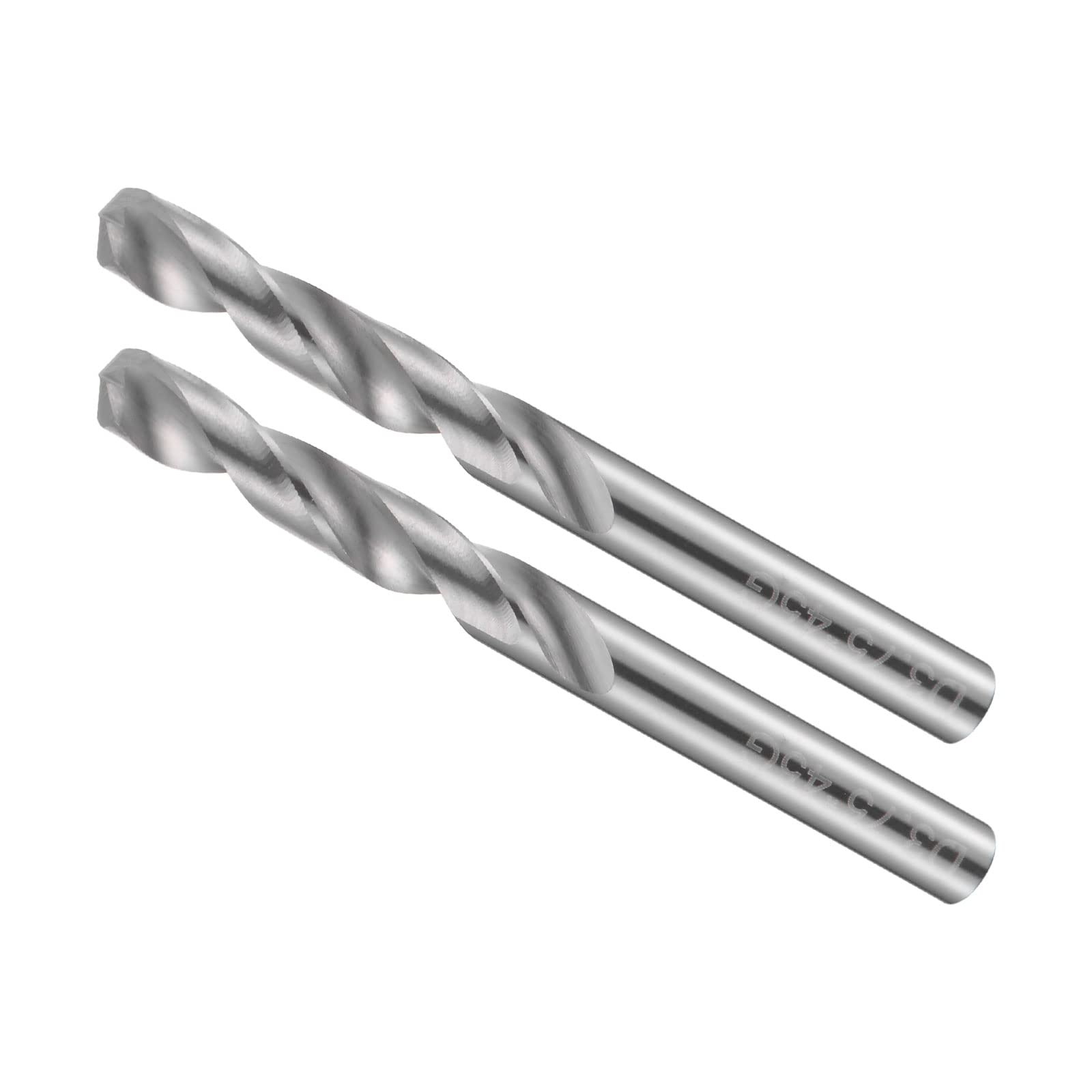 CoCud Solid Carbide Drill Bits, 3.75mm Diameter, K35 Tungsten Carbide Precision Short Length Twist Drill Bits - (Applications: for Stainless Steel Alloy Metal), 2-Pieces — image 1