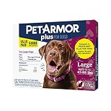 PETARMOR Plus for Dogs Flea and Tick Prevention for Dogs, Long-Lasting & Fast-Acting Topical Dog Flea Treatment, 6 Count