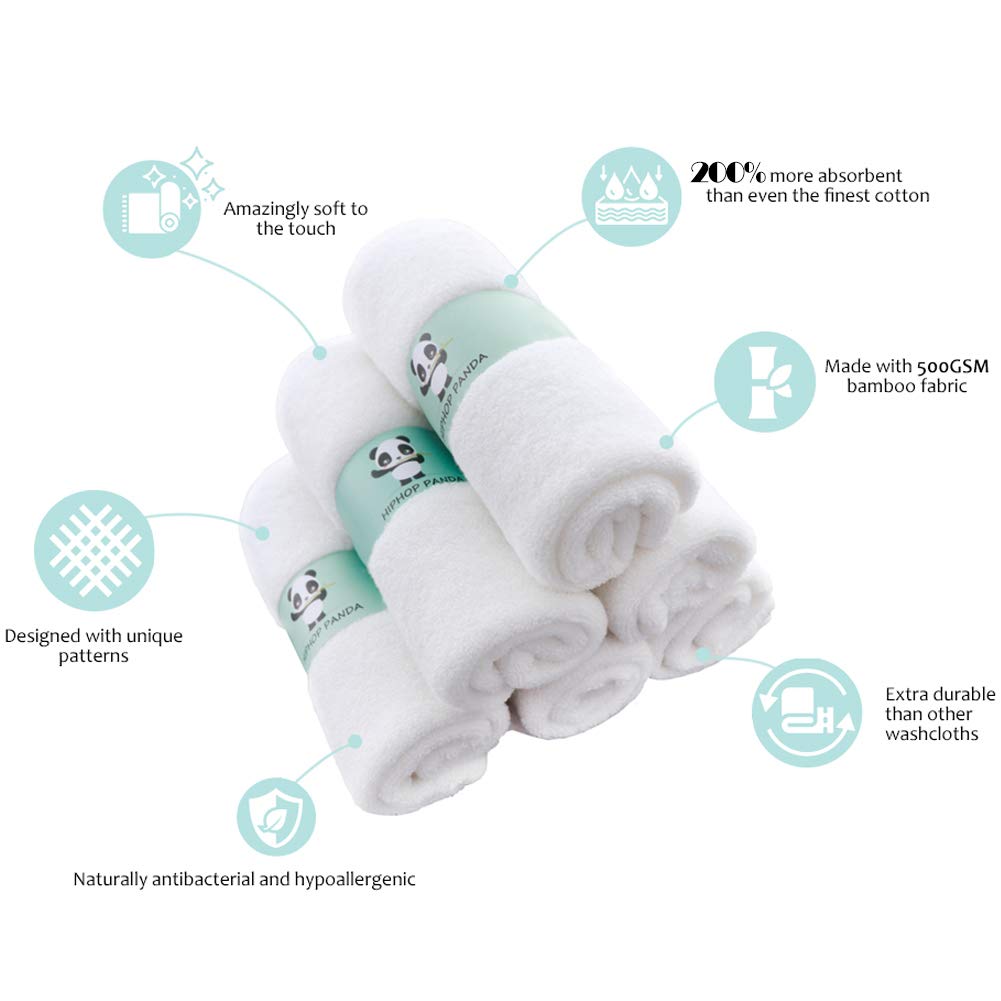 bamboo baby washcloths hypoallergenic 2 layer ultra soft absorbent bamboo towel