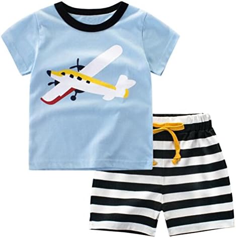 Kids Boys Short Sleeve T-Shirt Short Sets Toddler Summer Cotton Outfits