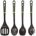 T-fal 4 Piece Nylon Kitchen Utensil Set, Black