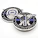 Skull Thin Blue Line, Blue Lives Matter Law Enforcement Officers Military Police NYPD Challenge Coin with Unique Serial Numbers