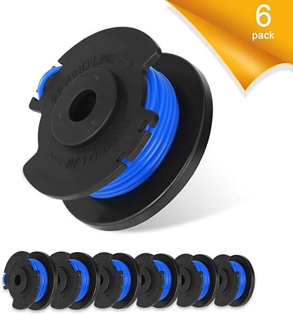 Ac14rl3a Compatible With Ryobi One 6 Pack String Trimmer Replacement Spool Line 0 065 18 Volt 24v 40v Cordless Trimmer Line 11ft Spools Ecog Garden Outdoors
