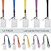 12 Pack ID Badge Holders Vertical Name Tags Hole Punched Zipper Waterproof Resealable Clear Plastic Labels Credit Card Holder for Employees Heavy Duty Pair(12 Pack-Vertical)