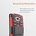 LG G Flex 2 Case, Combo Shell Cover Kickstand with Built-in Holster Locking Belt Clip+Circle(TM) Touch Screen Pen and Screen Protector (Red)