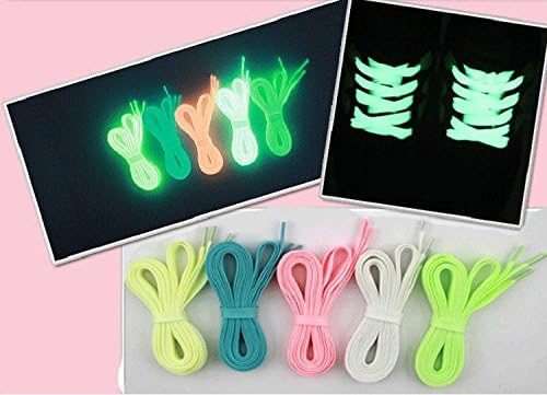 Fluorescent Shoe Laces120 Cm Long Shoelaces Luminous Laces White Green Yellow Blue Shoelace Glow in the Dark Shoelace
