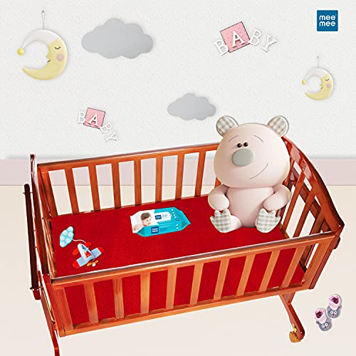 Mee-Mee-Reusable-Mat-Water-ProofExtra-Absorbent-Dry-SheetsBed-Protector-Medium-Maroon