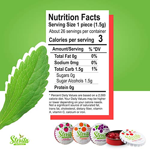 Stevita SteviaSweet, Variety Pack 1.4 oz Natural Strawberry, Grape