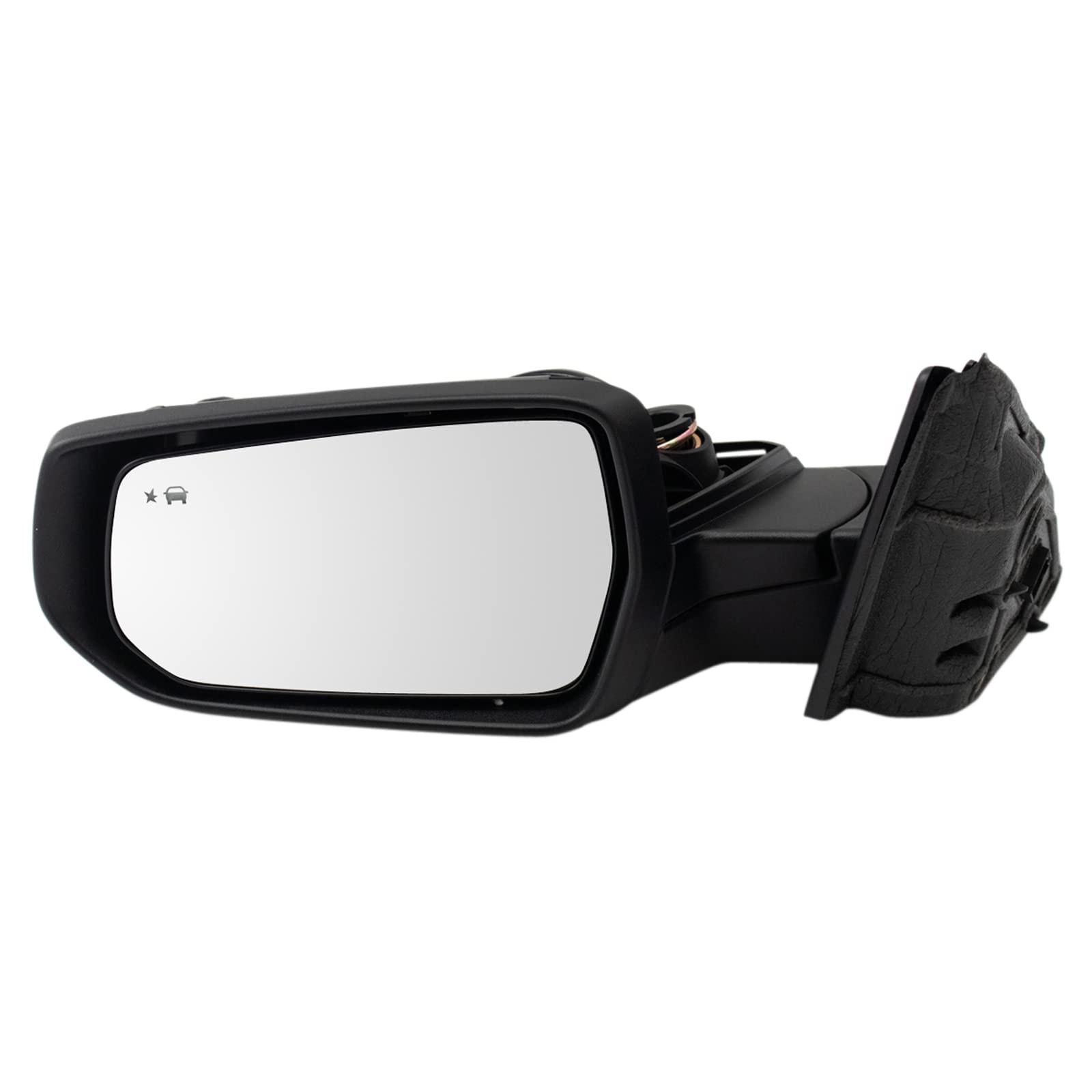 TRQ Driver Side Power Mirror Paint to Match with Blind Spot Indicator Compatible with 2016-2022 Chevrolet Malibu GM1320598 GM1320610 Image