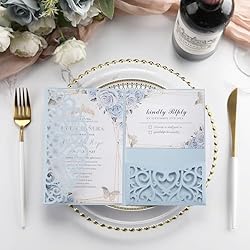 Wedding Invitations with Envelopes and RSVP