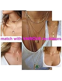 Zealmer Daycindy 3pcs Coin Fishbone Satellite Chains Gold Choker Necklace for Women