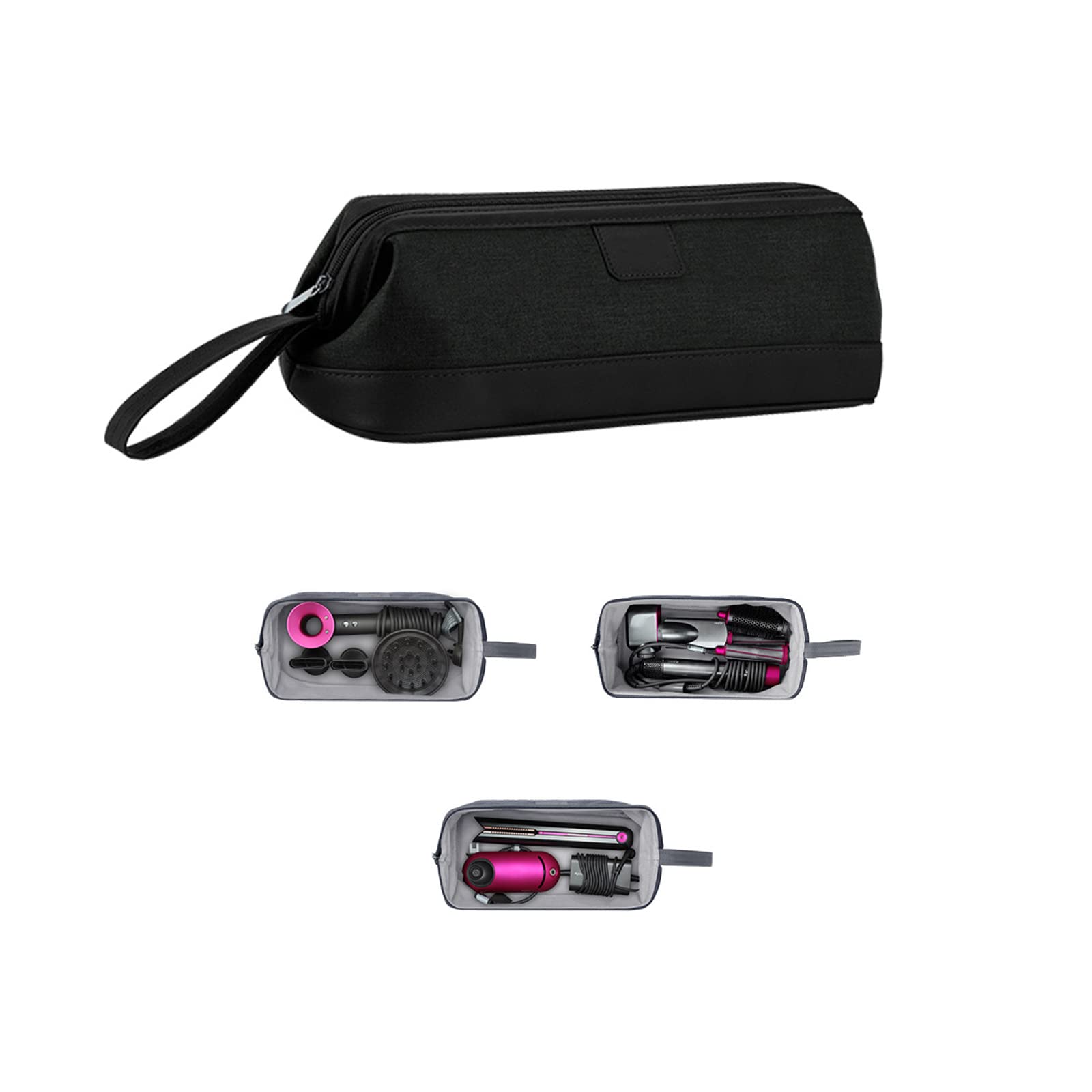 Hosoncovy Travel Case Carrying Case Storage Bag Protective Case for Dyson Supersonic Hair Dryer for Dyson Airwrap Styler for Dyson Hair Straightener (Black)