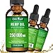 Hemp Oil 250 000 mg Extract for Pain Relief, Anxiety & Stress Relief, Pure Extract, Vegan Friendly, Helps with Skin & Hair, Relaxation, Better Sleep,Orange Hemp Flavor