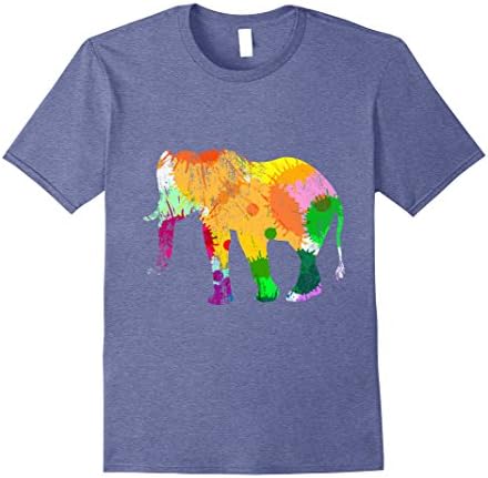 Mens I Love Elephants Tshirt Medium Heather Blue