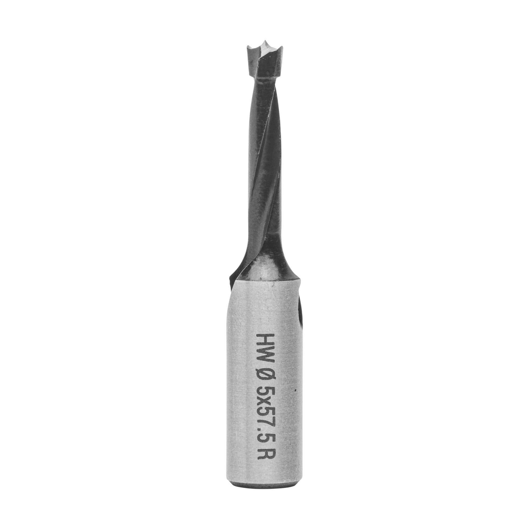 ENT 22121 Dowel Drill TC Shank (S) 10 mm, Diameter (D) 5 mm, NL 27 mm, SL 27 mm, L 57,5 mm, right