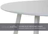 Grand Patio Round Coffee Table 70cm Lightweight Outdoor Indoor White view 6