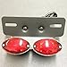 Universal Cat Eye Custom Motorcycle Tail Brake License Plate light BLACK RED