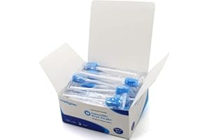 WELLGLER Disposable Oral Care Swabs Tooth Cleaning Mouth Swabs (50 Blue)