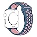Apple Watch Band Series 1 Series 2,Hailan Soft Durable Nike + Sport Replacement Wrist Strap for iWatch,38mm,M/L,Light Pink / Midnight Blue