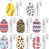 24 Pieces 8 Sets Bottle Keychain Holders, Includes