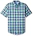 IZOD Men's Big-Tall Saltwater Dockside Chambray Plaid Short Sleeve Shirt