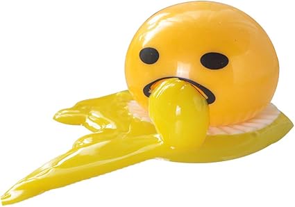 squishy puking egg yolk stress ball