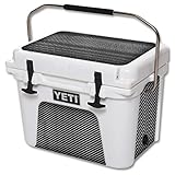 MightySkins Protective Vinyl Skin Decal for YETI Roadie 20 qt Cooler wrap cover sticker skins Carbon Fiber